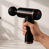 Lyvra | MassageGun Pro do Regeneracji Mięśni z 4 Końcówkami i Regulacją Mocy