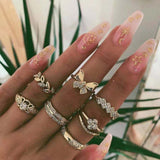 Lyvra | Zestaw złotych pierścionków celestial luxury
