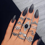 Lyvra | Zestaw złotych pierścionków celestial luxury