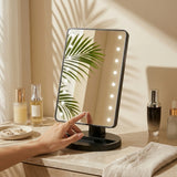 Lyvra | Lusterko do Makijażu LED GlowPerfect z Regulacją Jasności i 16 Diodami