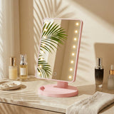 Lyvra | Lusterko do Makijażu LED GlowPerfect z Regulacją Jasności i 16 Diodami
